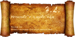 Hrncsár Lavínia névjegykártya
